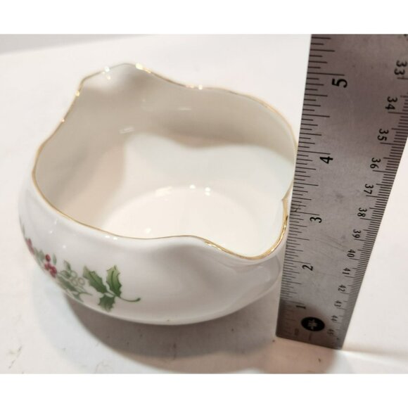 Gibson Housewares Christmas Charm Delight Holly Berry Sauce Gravy Boat - Picture 10 of 10
